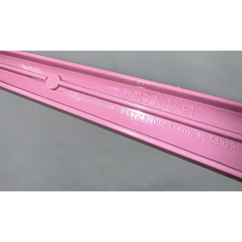 Vintage KING KRAFT Pasta Spoon Nylon Plastic Cooking Utensil Mauve Pink 11" - Picture 7 of 9